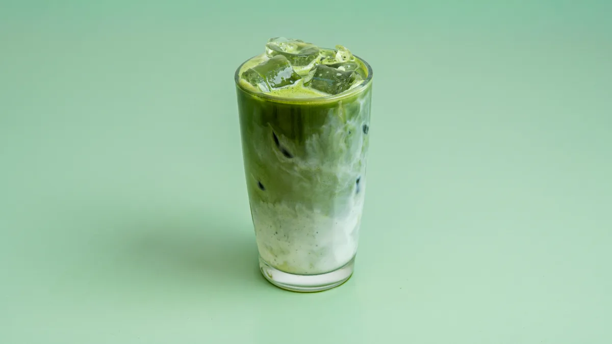 Iced matcha latte