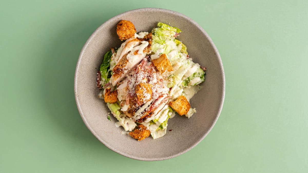 Caesar salad with grilled chicken & avocado