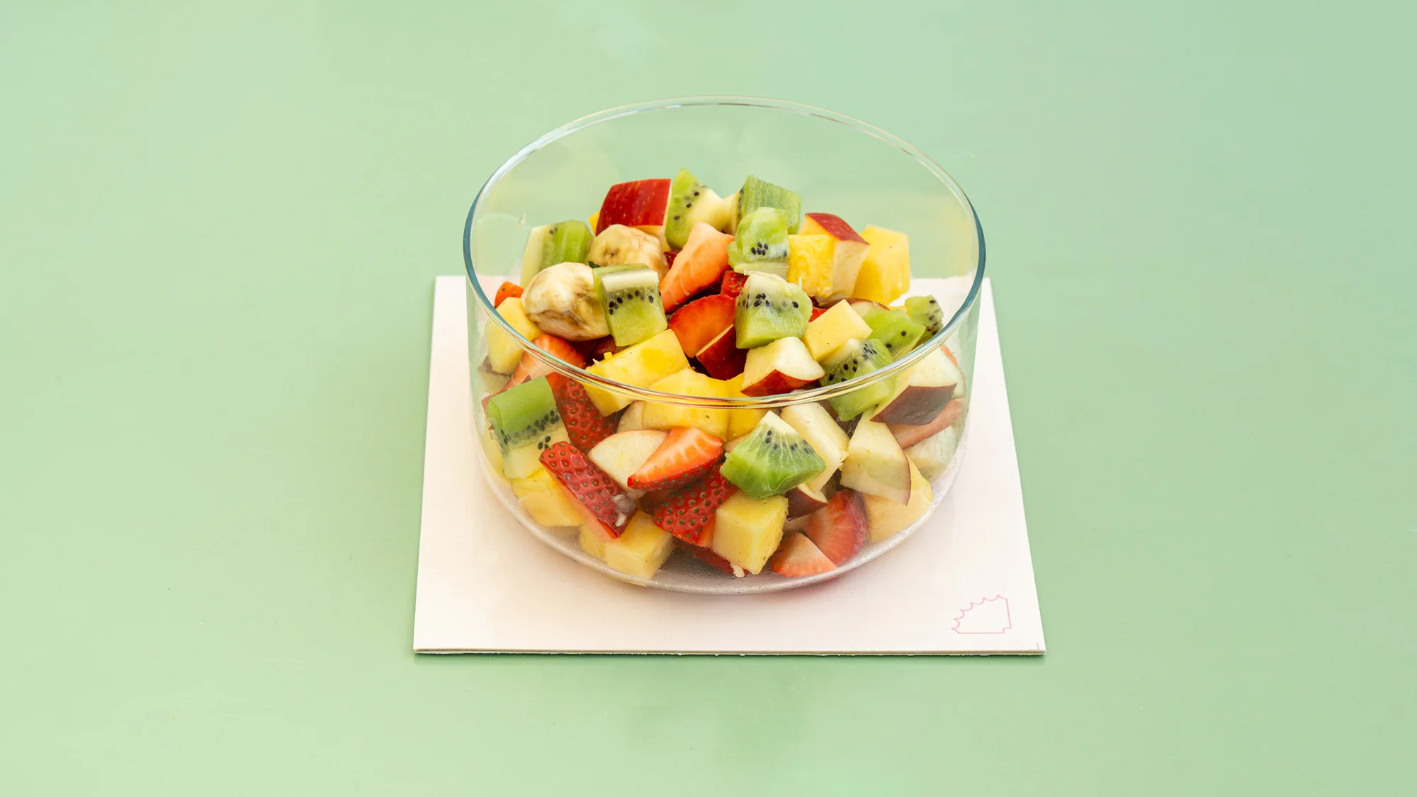 large hand-cut seasonal fruit salad bowl