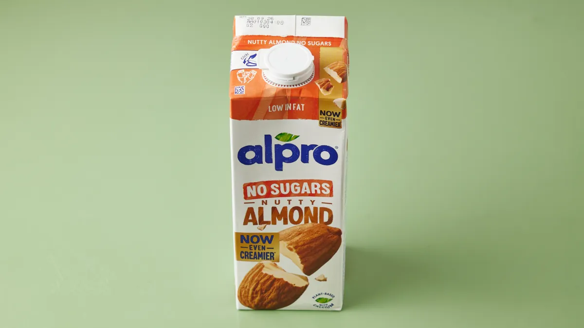 Almond milk bottle